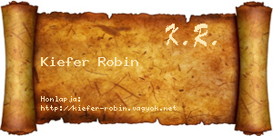 Kiefer Robin névjegykártya